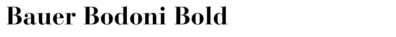 Bauer Bodoni Bold